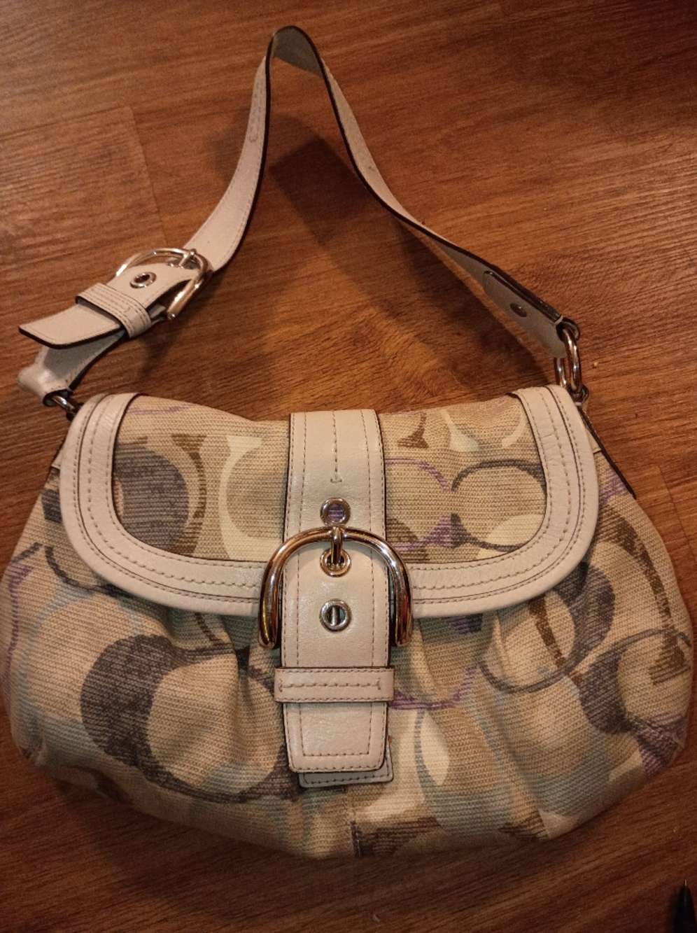 Coach Vintage Soho Optic Signature Linen Flap Bag